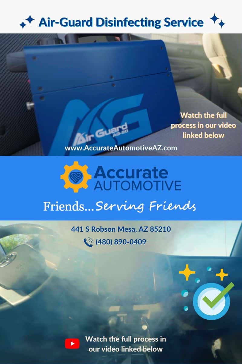 Accurate Automotive's AirGuard Disinfecting Service to help you stay safe