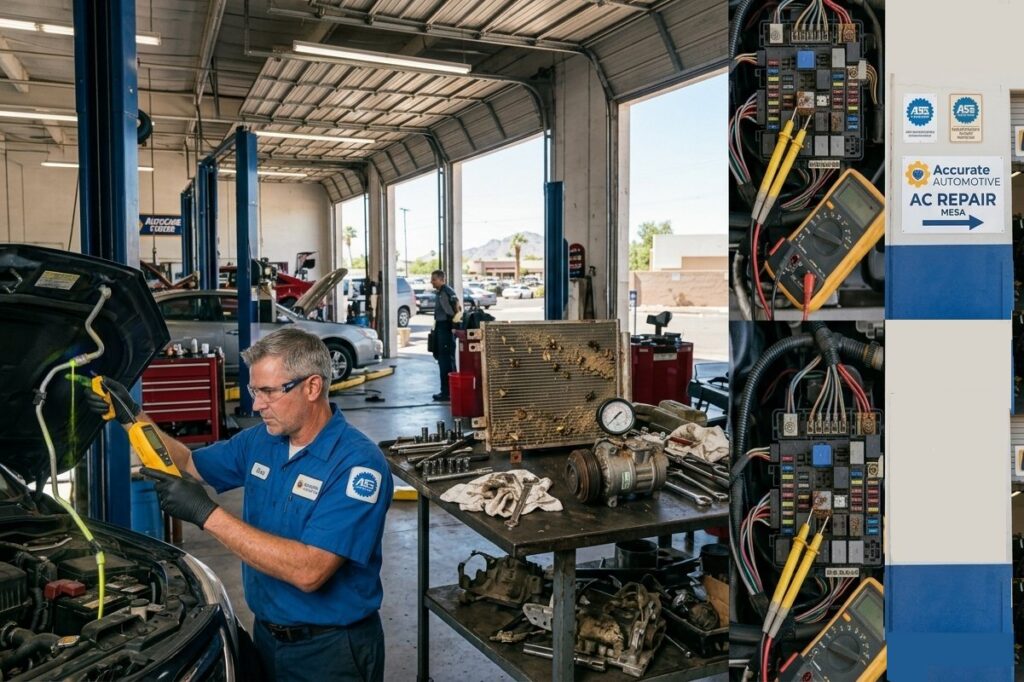 car AC blowing warm air repair in Mesa Arizona